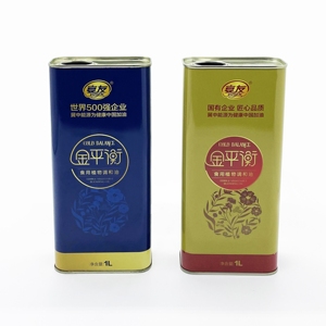 Lata Rectangular de Hojalata de Grado Alimenticio de 1L para Aceite de Oliva con Acabado Lacado, Impresión Offset, Logotipo Personalizado y Tapa de Plástico - Product Image 2