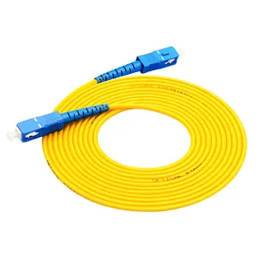 Support OEM Single Mode SC Fiber Connector Optical Fiber Cables Fibra Optica Patch Cord for Home Internet FTTH