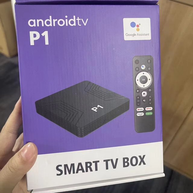 Factory New Product Iatv Box P1 Android Oem Smart Tv Box 4K Core Media Player Smart Tv Box Wifi Bt Voice Remote Control