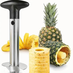 Ustensiles de cuisine : Éplucheur et découpeur d'ananas manuel en acier inoxydable, trancheuse à ananas - Product Image 3