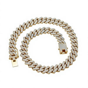 Collar de Cadena Cubana Hip Hop Más Vendido, Plata 925 con Diamantes de Laboratorio Moissanite, Collar Premium con Incrustaciones de Diamantes para Hombre - Product Image 1