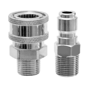 Đầu nối máy rửa áp lực cao 3/8\" NPT đầu nối đực kết nối nhanh bằng thép không gỉ, đầu nối 5000 PSI dùng cho sơn bề mặt - Product Image 1