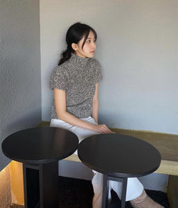 Maglione Corto a Collo Alto in Lana Lavorato a Maglia per Donna, Personalizzabile, Produzione all'Ingrosso, Maglione Autunnale Femminile - Product Image 6