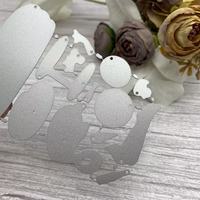 Matrice de découpe et d'embossage en métal en forme d'animal de dessin animé pour la création de cartes, de scrapbooking et de décorations artisanales DIY