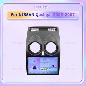Cadre de tableau de bord stéréo 12.3/10.25 pouces pour <span class=keywords><strong>NISSAN</strong></span> <span class=keywords><strong>Qashqai</strong></span> 2005-2007 Matten noir fabricant Android Auto GPS écran tactile cadre DSP - Product Image 3