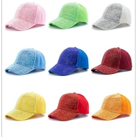Gorras de Béisbol Ajustables de Lujo con Pedrería y Lentejuelas, Gorras de Béisbol Lisas Brillantes, Sombreros de Sol de Mezclilla