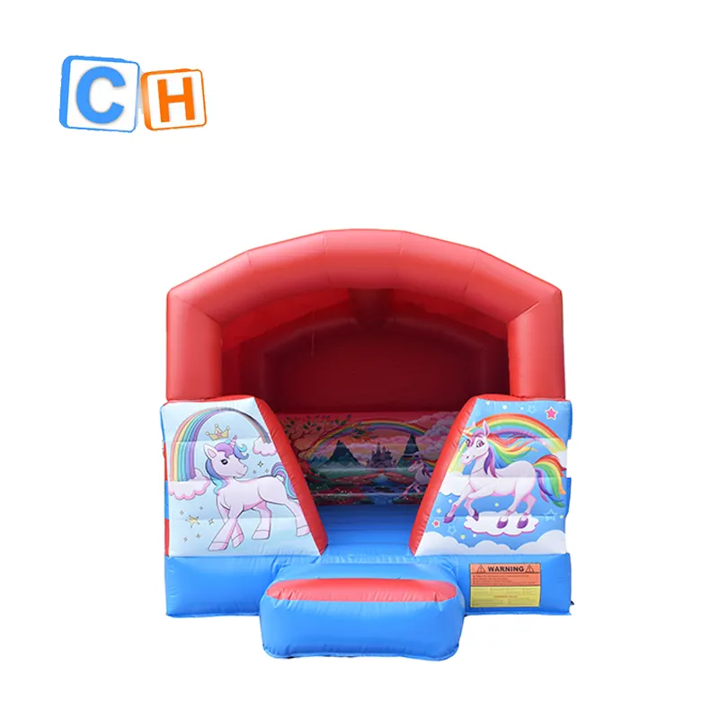 Entrega rápida caballo inflable salto hinchable para interior, Castillo de salto seco inflable para fiesta