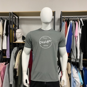 高品质定制t恤男士奢华素色超大棉个性刺绣印花品牌标志t恤男士 - Product Image 5