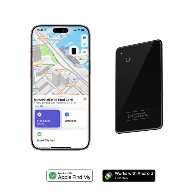 Smart GPS Tracker Find My Card for Wallet / Bag / Luggage Location Anti-lost Card with Rechargeable Battery