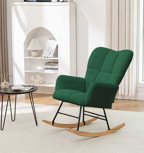 Nordic singolo agnello sedia a dondolo per casa soggiorno camera da letto balcone svago durevole poltrona per appartamento Hotel - Product Image 5