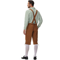 Ensemble Chemise et Bretelles Lederhosen de Luxe pour Hommes, Style Oktoberfest Allemand, Costume Premium pour Événements Thématiques, Prise en Charge OEM ODM