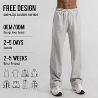 Pantalon de survêtement personnalisé avec logo, style streetwear décontracté, coupe large amincissante, taille mi-haute avec cordon de serrage, long, grande taille pour homme