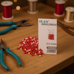 Perline di Vetro Ilan Abalorios 2-4mm Rosse Assortite 25g - Product Image 3