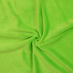 Material de estofamento de tecido de veludo super macio plain corante verde na china 02 ef velboa