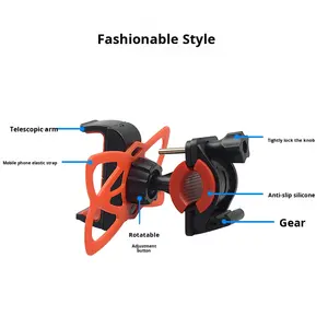 Szsmilin Best Choice correa de <span class=keywords><strong>soporte</strong></span> de teléfono de silicona <span class=keywords><strong>para</strong></span> ciclismo y motocicleta bicicleta <span class=keywords><strong>el</strong></span>éctrica <span class=keywords><strong>soporte</strong></span> de teléfono móvil duradero - Product Image 2