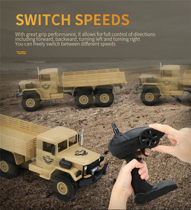 Auto Giocattolo RC JJRC Q63 in Offerta, Scala 1:16, 6WD, Camion <span class=keywords><strong>Militare</strong></span> Crawler Fuoristrada con Motore a Spazzole, Telecomando 2.4Ghz - Product Image 6