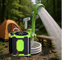 Douche de camping portable rechargeable, pompe à eau 5 vitesses, pommeau de douche 8000 mAh USB, pour voyage en extérieur, fabriqué en Chine, pour camping-car