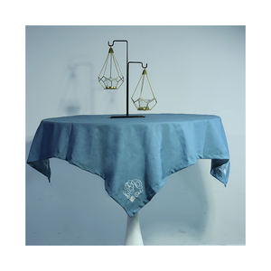 Sophisticated Ivory Linen Wedding <b>Tablecloth</b> Woven Technique Waterproof Oilproof Disposable Modern Style Personalized Coverings - Product Image 2