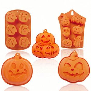 Molde de silicona reutilizable de 6 cavidades con forma de calabaza para hacer velas, jabones y resina DIY con diseño de cara de meme de Halloween - Product Image 3