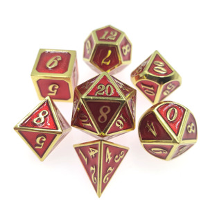 Dés en métal époustouflants avec des bords dorés pour les passionnés de jeux - Un incontournable pour les soirées et les collections de collectionneurs - Product Image 4