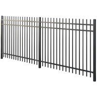 Clôture tubulaire en acier galvanisé OEM en promotion, portails de treillis décoratifs pour jardin extérieur avec pointes en acier