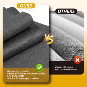 Reversible Microfiber Cleaning Cloth Thickened Magic Quick-Dry Lint-Free Cloth for Home Window <b>Mirror</b> Glass Cars Reusable - Product Image 5