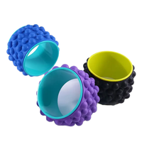 Rouleau de massage pour le yoga, roue en mousse EVA, portable, léger, durable, étireur dorsal pour la physiothérapie, soulagement de la douleur au niveau des épaules et du cou