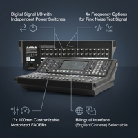 Console de mixage audio numérique professionnelle 32 canaux DM16.6 en métal avec contrôleur DJ Bluetooth