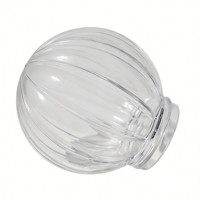 Abat-jour en verre soufflé cannelé transparent pour lampe citrouille, fourniture de raccords en verre pour les marchands d'éclairage à l'étranger