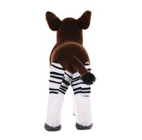 Peluche naturelle douce de 12 pouces, couleur rouge-marron, peluche Okapi, Animal en peluche, cadeaux pour enfants