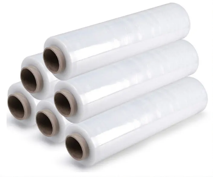 Venta caliente LLDPE película ecológica Biodegradable resistencia a la perforación PE bobinado rollos de película elástica