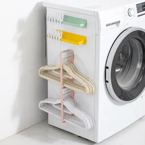 Étagère à vêtements de lavage Support de séchage domestique Pas de perçage Tenture murale Cintre empileur pour placard Buanderie