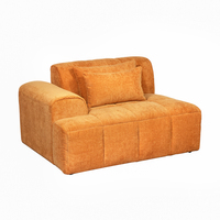 Ensemble de canapés modulaires de couleurs assorties en tissu de style minimaliste moderne pour meubles de salon, villa et appartement