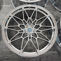 Rueda de Aleación Forjada PWC con Diseño Geométrico Plateado, Suministro de Fábrica al por Mayor OEM ODM para Tuning y Distribución del Mercado de Repuestos