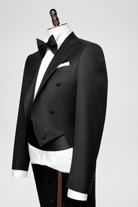<span class=keywords><strong>Costume</strong></span> de cérémonie de luxe pour homme MTM pour <span class=keywords><strong>mariage</strong></span> et soirée, vêtements pour femmes grandes tailles, costumes en laine non tissée pour adultes, <span class=keywords><strong>costume</strong></span> de smoking à devant plat - Product Image 4