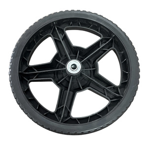 Roue anti-crevaison LW1200 12x1.75 pour tondeuse à gazon, pneu de 12 pouces pour réservoir de déchets portable de camping-car, jante en plastique à 5 rayons, roulement à billes, pièce pour chariot de jardin - Product Image 2