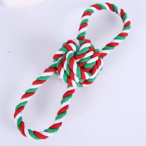 Gran oferta, juguete de molienda de dientes navideños para mascotas, cuerda de algodón Molar con nudo navideño duradero para mascotas - Product Image 5