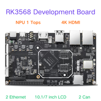 Papan Pengembangan RK3568 Layar LCD 7/10.1 Inci, Ethernet 1000M, Wifi, AI Edge Computing, Mainboard Linux Embedded