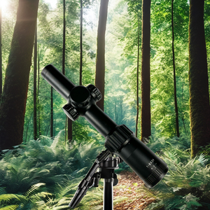 Mira Telescópica de Caza de Aluminio Negra de Ultra Alta Definición <span class=keywords><strong>1</strong></span>-6x24 de Calidad Internacional, Iluminación Roja, Base de Montaje de 30 mm, Resistente a Impactos - Product Image 1
