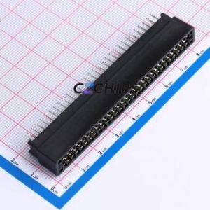ED60BGFBK Gold Finger Connector Through hole Component (THT),P=2.54mm Connector EDGE SLOT 2.54mm 60P Through Hole - Product Image 1