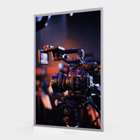 Panneau lumineux LED AF14B haute luminosité 13 mm, type clip, cadre en alliage d'aluminium double face, rectangle, panneau publicitaire