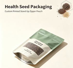 Bolsa <span class=keywords><strong>con</strong></span> Cierre Hermético, Mate, de Grado Alimenticio, Personalizable <span class=keywords><strong>con</strong></span> Logotipo OEM/ODM, para Semillas de Chía, Semillas de <span class=keywords><strong>Lino</strong></span> y Semillas de Sésamo - Product Image 3