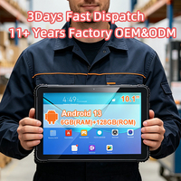 Tablet PC Android Industri Tangguh 10.1 Inci 8500mAh IP65 Panel Sentuh untuk Kios Kendaraan Otomasi Pabrik Mendukung OEM OD