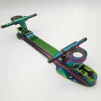 Essieu pour patins à roulettes, châssis en plaque d'aluminium, de 4mm, 7mm ou 8mm, pour camions