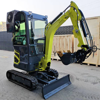 Mini-excavatrice hydraulique 1,8 tonne à chenilles en caoutchouc, moteur Euro 5, livraison gratuite, pour aménagement paysager et usage domestique, micro-pelle à queue zéro