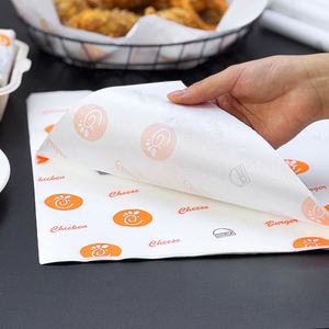 Food Grade Eco-Friendly Greaseproof Disposable Tray Liner <b>Paper</b> for Hamburger Bread Sandwich Fast Food Takeout <b>Recyclable</b> - Product Image 5