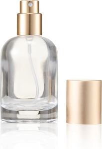 Clear Luxury <b>30ml</b> Cylinder Empty Round Thick Volcano Bottom Glass <b>Perfume</b> <b>Bottle</b> with Screen Printing and Pump Sprayer - Product Image 4