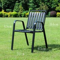 Chaise de jardin empilable en résine légère de style moderne JP, résistante aux intempéries, pour hôtel, parc, terrasse, bord de piscine