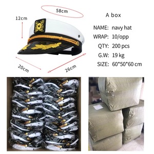 Manufactures Wholesale Sale Classic White Sailor <strong>Navy</strong> <strong>Hat</strong> Cap Yacht Party Captain <strong>Hat</strong> - Product Image 6