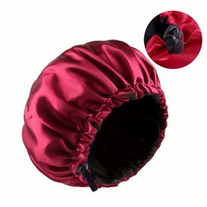 Gorro de Dormir de Seda y Satén Ajustable de Alta Calidad para Mujer, Estilo Personalizado, Doble Capa, para Uso Diario y al Aire Libre, Cuatro Estaciones - Product Image 4